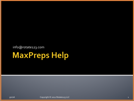 Live Scoring – MaxPreps Support